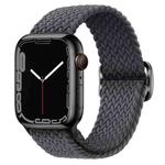 Buckle Nylon Braided Watch Band for Apple Watch Ultra 49mm&Watch Ultra 2 49mm / Series 9&8&7 45mm / SE 3&SE 2&6&SE&5&4 44mm / 3&2&1 42mm(Space Grey)