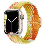 Buckle Nylon Braided Watch Band for Apple Watch Ultra 49mm&Watch Ultra 2 49mm / Series 9&8&7 45mm / SE 3&SE 2&6&SE&5&4 44mm / 3&2&1 42mm(Orange)