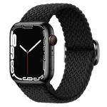 Buckle Nylon Braided Watch Band For Apple Watch Series 8&7 41mm / SE 2&6&SE&5&4 40mm / 3&2&1 38mm(Black)