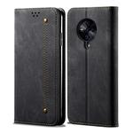 For Vivo S6 Denim Texture Casual Style Horizontal Flip Leather Case with Holder & Card Slots & Wallet(Black)