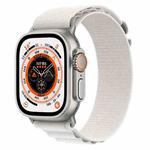 For Apple Watch Ultra 49mm Nylon Watch Band(White)