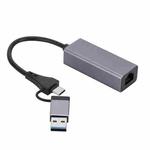 SL-017 USB3.0 Gigabit Network Type-C to Network Port USB HUB