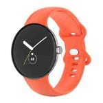 For Google Pixel Watch Single Color Silicone Watch Band Man(Orange)