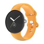 For Google Pixel Watch Single Color Silicone Watch Band Man(Yellow)