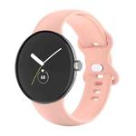 For Google Pixel Watch Single Color Silicone Watch Band Man(Pink)