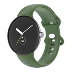 For Google Pixel Watch Single Color Silicone Watch Band Women(Green)