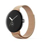 For Google Pixel Watch Milanese Stainless Steel Metal Watch Band(Rose Gold)