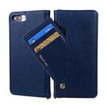 For iPhone 8 Plus / 7 Plus CMai2 Kaka Series Litchi Texture Horizontal Flip Leather Case with Holder & Card Slots(Blue)