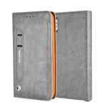 For iPhone XS / X CMai2 Kaka Series Litchi Texture Horizontal Flip Leather Case with Holder & Card Slots(Grey)