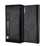 For iPhone XS / X CMai2 Kaka Series Litchi Texture Horizontal Flip Leather Case with Holder & Card Slots(Black)