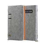 For Galaxy S10 CMai2 Kaka Series Litchi Texture Horizontal Flip Leather Case with Holder & Card Slots(Grey)