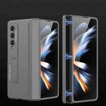 For Samsung Galaxy Z Fold4 GKK Magnetic Hinged Folding Full Phone Case(Grey)