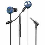 awei L6 1.2m In-ear E-sports Wired Headset With Microphone(Blue)