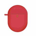 For Redmi Buds4 Silicone Earphone Protective Case with D Carabiner(Red)