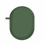For Redmi Buds4 Silicone Earphone Protective Case with D Carabiner(Deep Green)