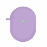 For Redmi Buds4 Silicone Earphone Protective Case with D Carabiner(Purple)