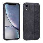 For iPhone XR AZNS 3D Embossed Skin Feel Phone Case(Black)