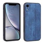 For iPhone XR AZNS 3D Embossed Skin Feel Phone Case(Sapphire Blue)