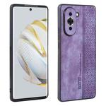 For Huawei nova 10 AZNS 3D Embossed Skin Feel Phone Case(Purple)