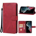 For Samsung Galaxy S23 Ultra 5G Leather Phone Case(Red)
