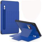 For iPad 9.7 Multifunctional Tablet PC Protective Leather Case with Bracket & Card Slots & Pen Slot & Wake-up / Sleep Function(Blue)