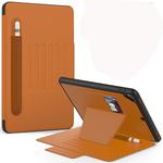 For iPad 9.7 Multifunctional Tablet PC Protective Leather Case with Bracket & Card Slots & Pen Slot & Wake-up / Sleep Function(Khaki)