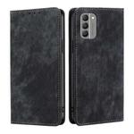 For Nokia G400 RFID Anti-theft Brush Magnetic Leather Phone Case(Black)