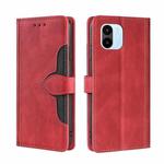 For Xiaomi Redmi A1 Skin Feel Magnetic Buckle Leather Phone Case(Red)