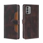 For Nokia G400 Skin Feel Magnetic Buckle Leather Phone Case(Brown)