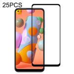 25 PCS 9H Surface Hardness 2.5D Full Glue Full Screen Tempered Glass Film For Galaxy A11