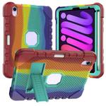 For iPad mini 6 2021 Silicone + PC Shockproof Protective Tablet Case(Rainbow Strip 3)
