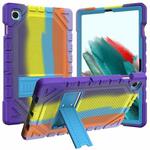 For Samsung Galaxy Tab A8 10.5 2021 Silicone + PC Shockproof Protective Tablet Case(Rainbow Strip 4)