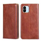 For Xiaomi Redmi A1 Gloss Oil Solid Color Magnetic Leather Phone Case(Brown)