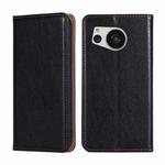 For Sharp Aquos Sense7 Gloss Oil Solid Color Magnetic Leather Phone Case(Black)