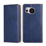 For Sharp Aquos Sense7 Gloss Oil Solid Color Magnetic Leather Phone Case(Blue)