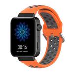 For Xiaomi Watch / Huawei Honor S1 18mm Two Color Sport Watch Band(Orange + Grey)