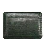 For 16.2 inch Laptop WIWU Ultra-thin Crocodile Texture Genuine Leather Laptop Sleeve(Olive Green)