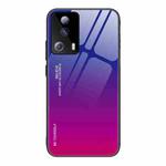 For Xiaomi Civi 2 Gradient Color Glass Phone Case(Purple Red)