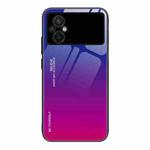 For Xiaomi Poco M5 4G Global Gradient Color Glass Phone Case(Purple Red)