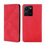 For vivo Y35 4G / Y22 / Y22s Skin Feel Magnetic Leather Phone Case(Red)