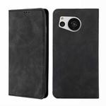 For Sharp Aquos Sense7 Skin Feel Magnetic Leather Phone Case(Black)