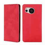 For Sharp Aquos Sense7 Skin Feel Magnetic Leather Phone Case(Red)