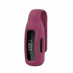 For Fitbit Inspire 3 Steel Sheet Silicone Protective Clip Case Cover(Wine Red)