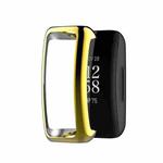 For Fitbit Inspire3 Full Coverage TPU Electroplating Watch Protective Case(Gold)