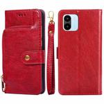 For Xiaomi Redmi A1 Zipper Bag Leather Phone Case(Red)