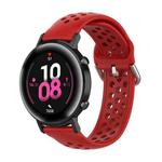 For Huawei Watch GT2 42MM 20mm Clasp Solid Color Sport Watch Band(Red)