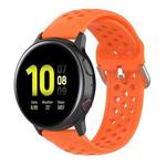 For Galaxy Watch Active2 / Active 20mm Clasp Solid Color Sport Watch Band(Orange)
