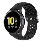 For Galaxy Watch Active2 / Active 20mm Clasp Solid Color Sport Watch Band(Black)