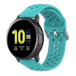 For Galaxy Watch Active2 / Active 20mm Clasp Solid Color Sport Watch Band(Mint Green)