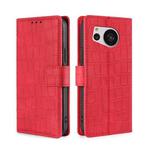 For Sharp Aquos Sense7 Skin Feel Crocodile Magnetic Clasp Leather Phone Case(Red)